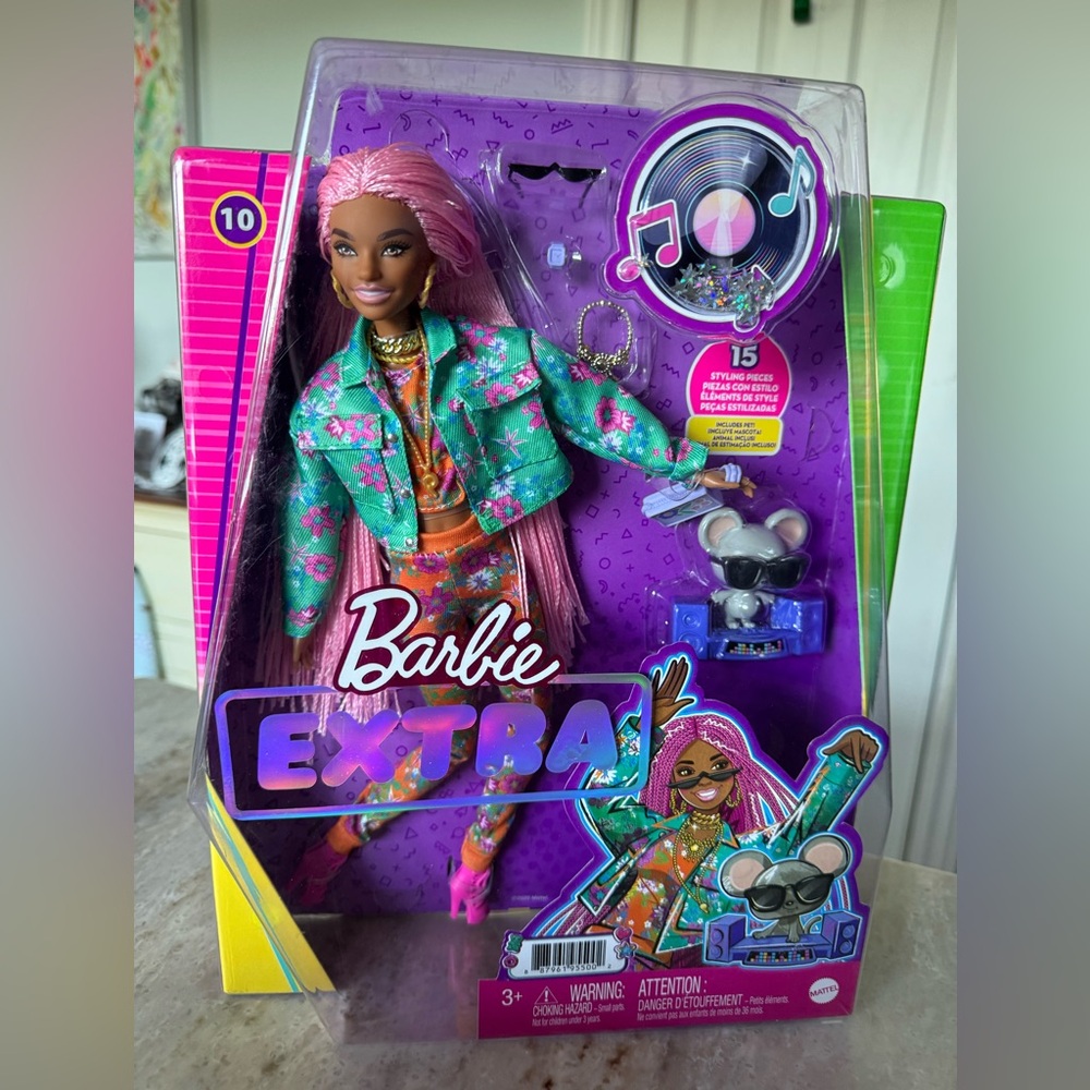 Barbie Extra Doll with Pink Hair and Vibrant Outfit